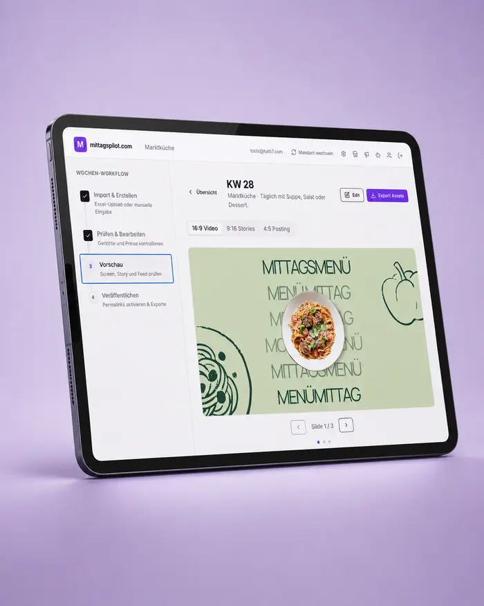 Mobile Ansicht von Mittagspilot